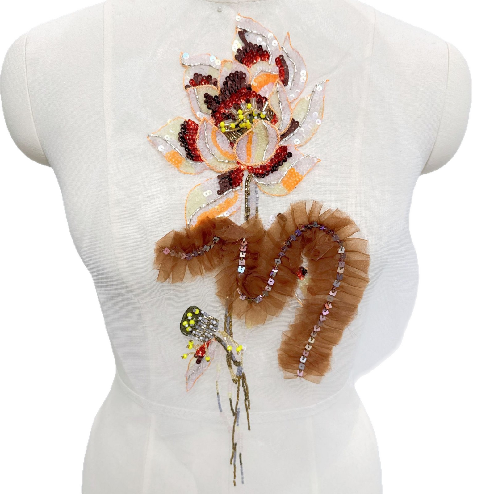 Decor Lighting India - Heavy Handmade India Thread Finished Applique