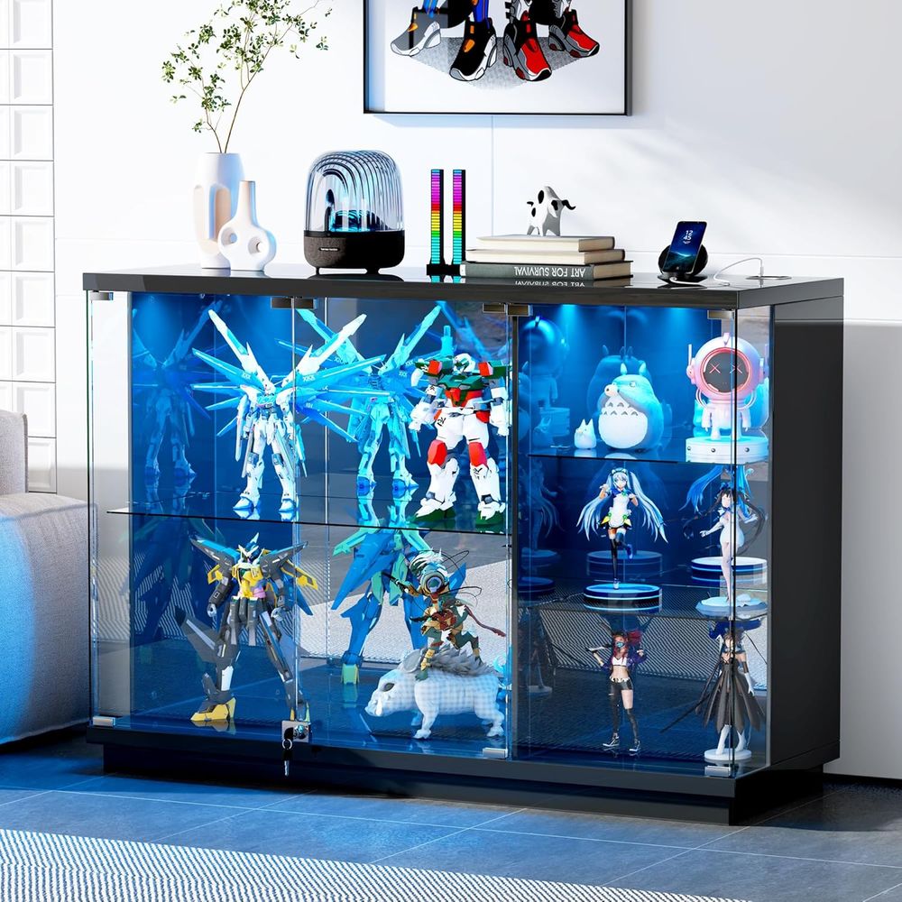 Lighting & Home Decor Studio Photos - Glass Display Cabinet with Lock &