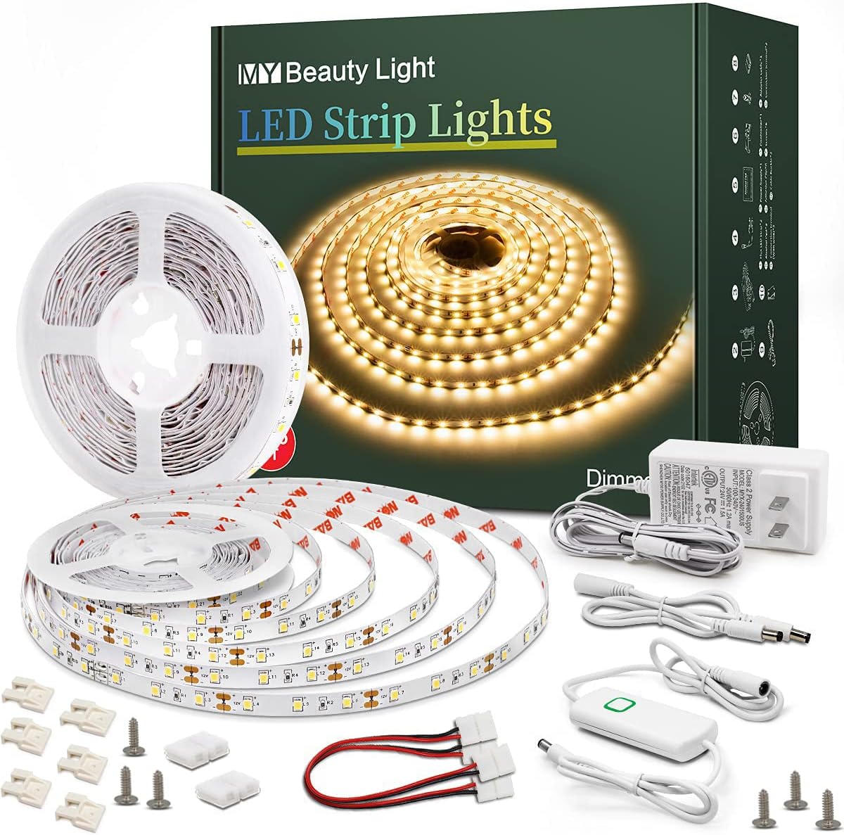 Led Lighting Decor - 65.6ft Warm White Dimmable LED Strip