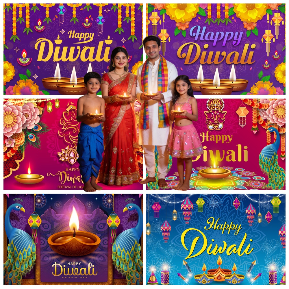 Decor Lighting India - Happy Diwali Backdrop India Festival of