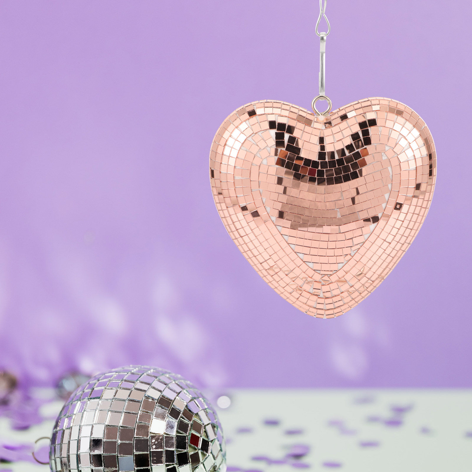 Disco Ball Mirror - Heart Shaped Hanging Disco Ball Mirror