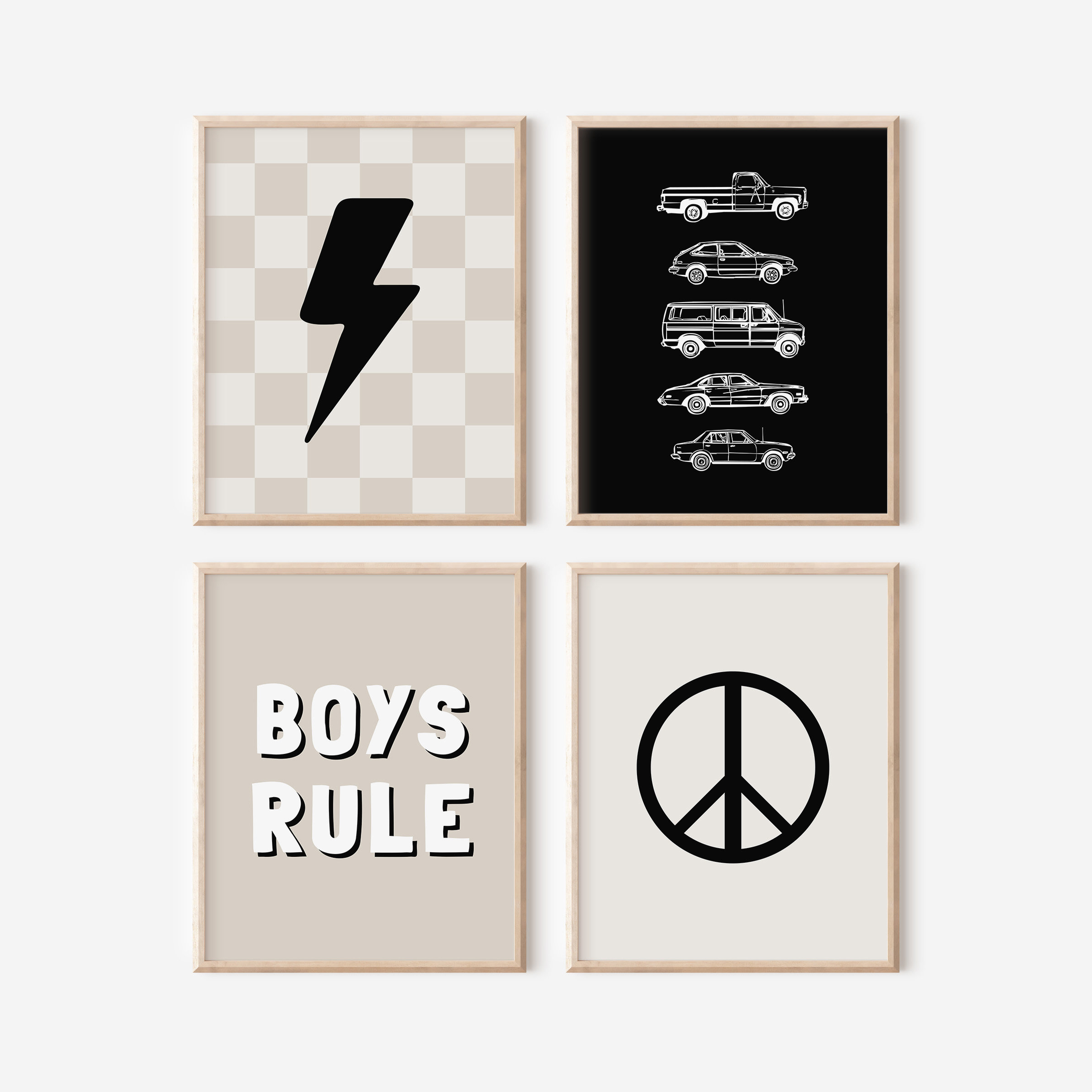 Lighting Mcqueen Decor - Retro Car Lightning Boys Rule Gallery