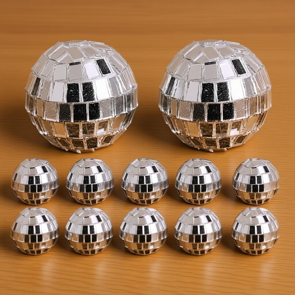 Disco Ball Mirror - 12Pcs Silver Hanging Mirror Disco Balls