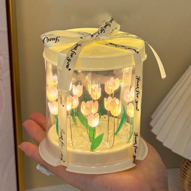 Lighting Decoration In Bedroom - DIY Tulip Lamp Simulation Flower Sea