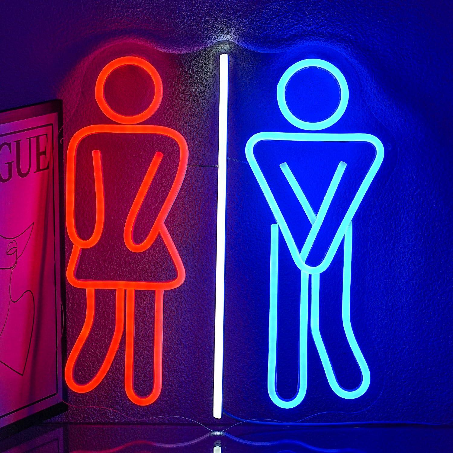 Lighting Decoration In Bedroom - Restroom Neon Signs Toilets USB Dimmable