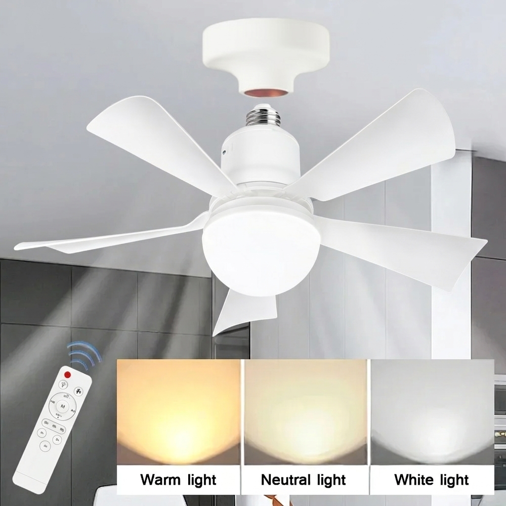 Garage Lighting Decor - Modern LED Ceiling Fan Light with