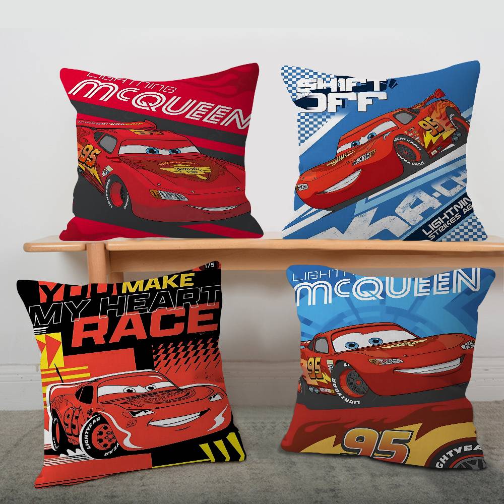 Lighting Mcqueen Decor - Cartoon L-lightning Anime M-mcQueen Pillow Cover