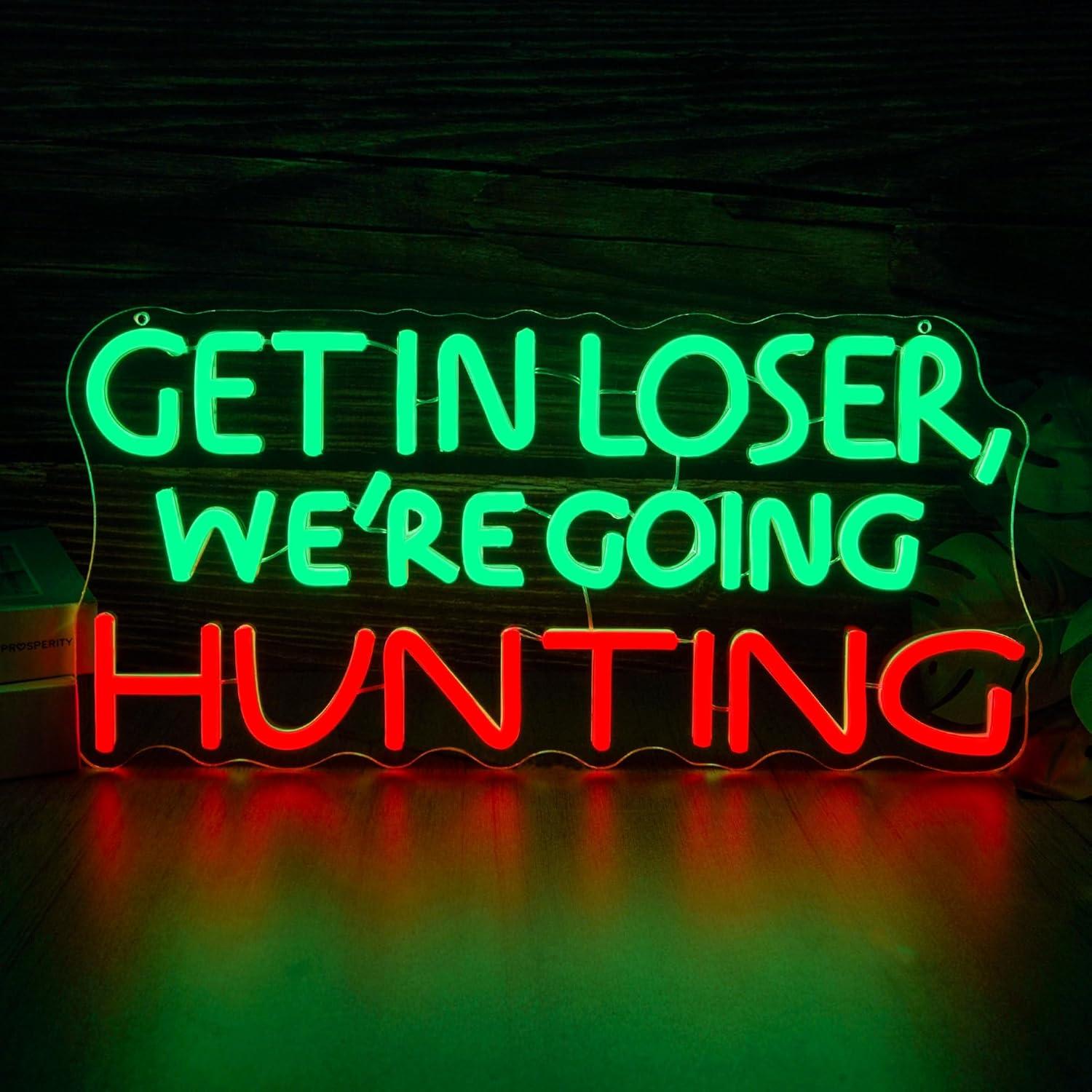 Garage Lighting Decor - Funny Hunting Neon Sign LED Light