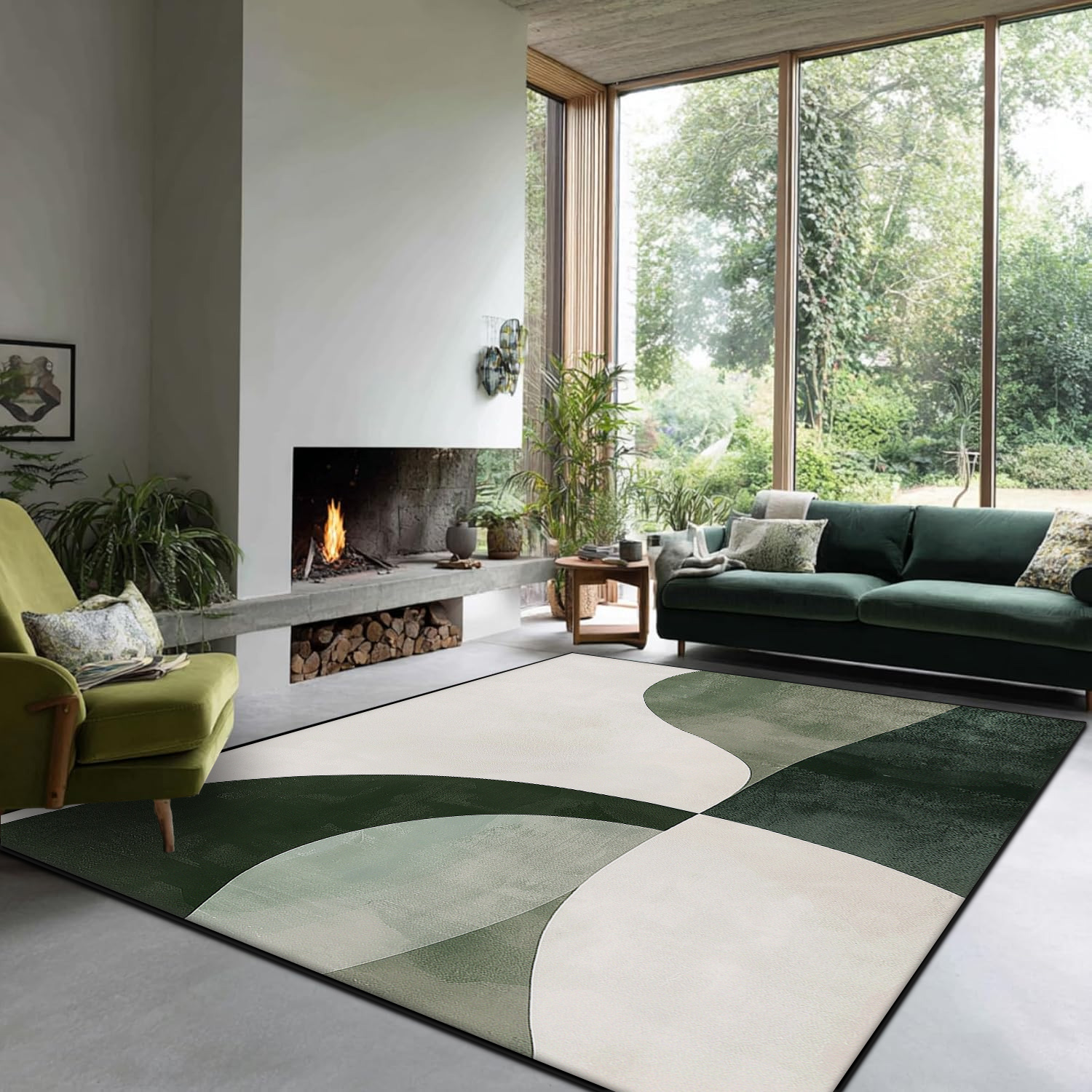 Garage Lighting Decor - Green Carpet Light Luxury Home Carpets