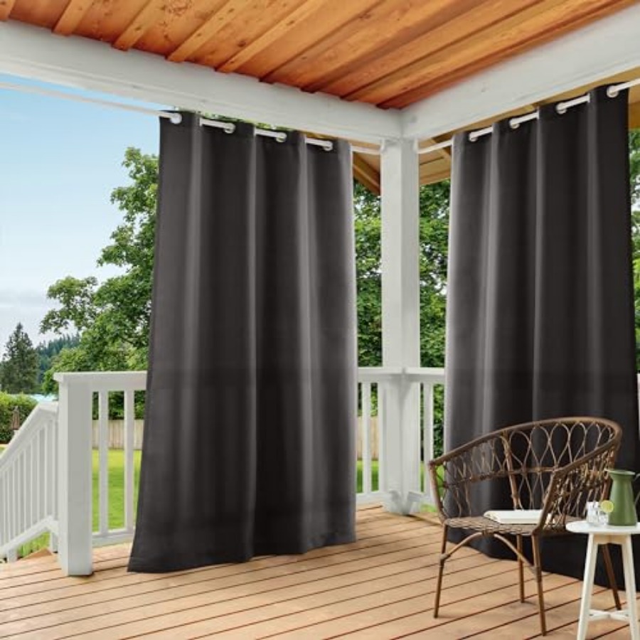 Decor Lighting Pack - Cabana Solid Heavyweight Indoor Outdoor Curtains,