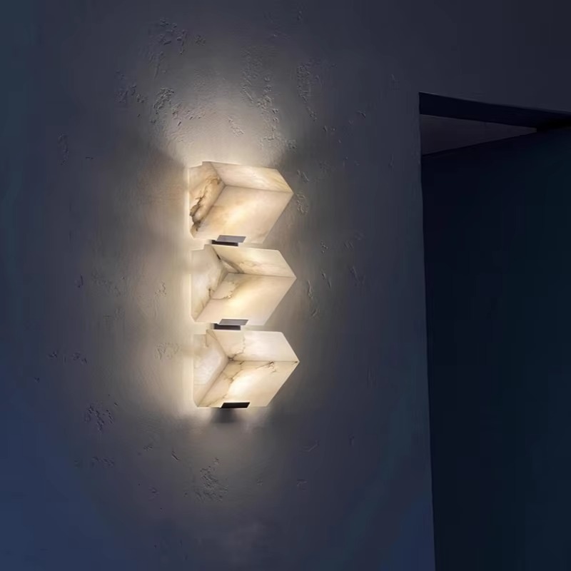 Lighting Metal Wall Decor - 【Fashionable】New Style Natural Marble LED Wall