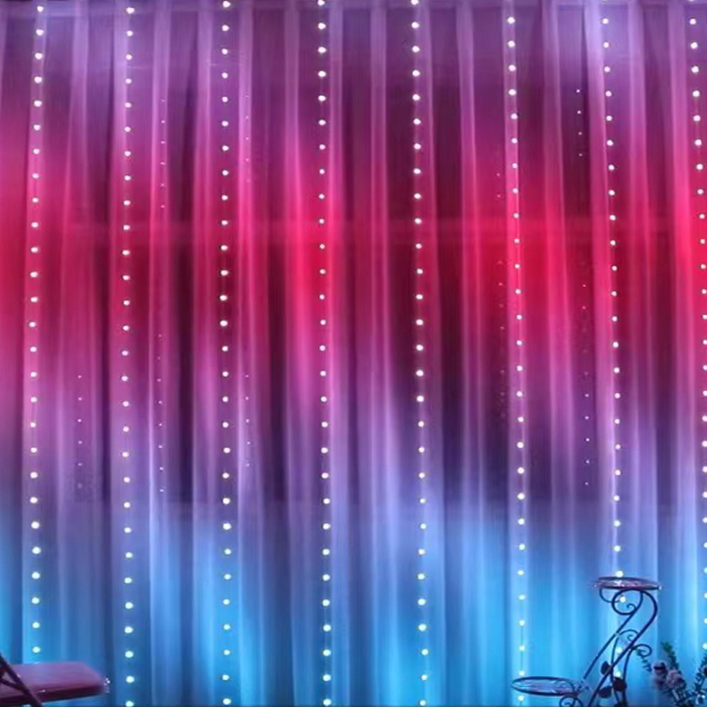 Lighting Decoration In Bedroom - 3M RGB Smart LED Curtain Lights