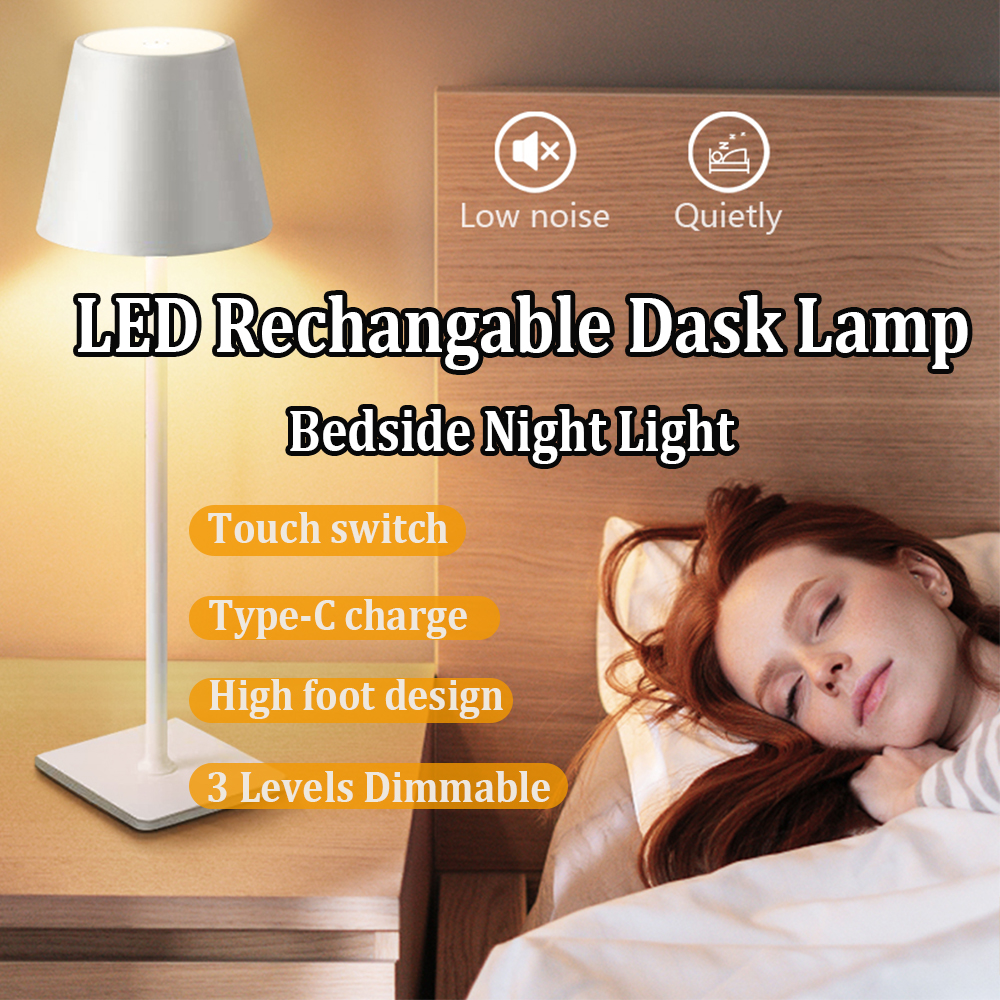 Lighting Decoration In Bedroom - LED Rechargeable Desk Light Wireless Table