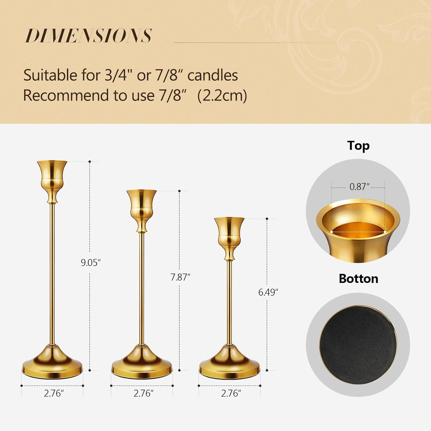 Metal Taper Candle Holders Set - Candle Holder Set 리뷰 및 가격