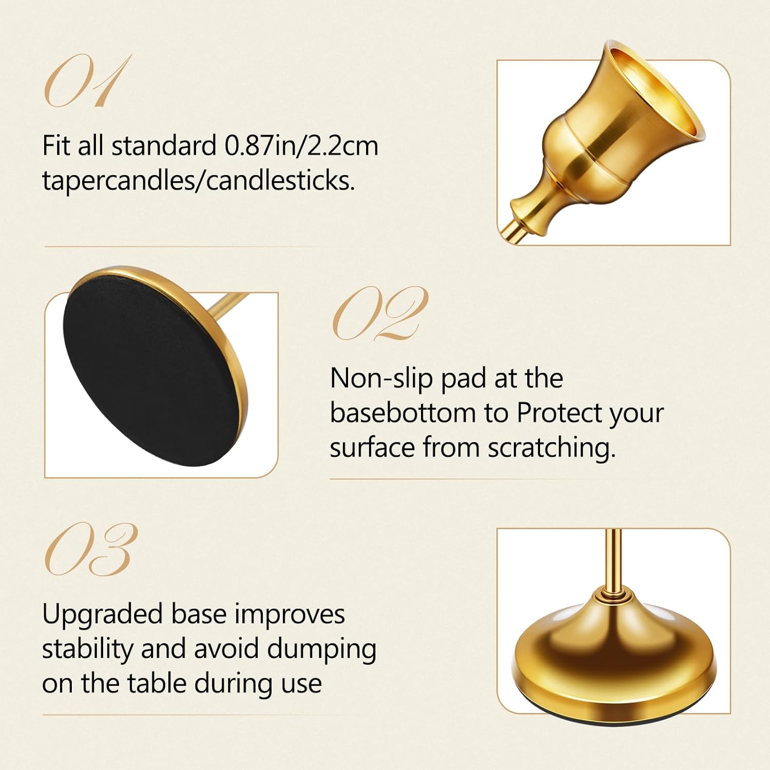 Metal Taper Candle Holders Set - Candle Holder Set 리뷰 및 가격