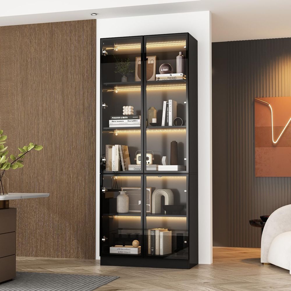 Tall Glass Door LED Lighted Di - Lighting & Home Decor Studio Photos 리뷰 및 가격