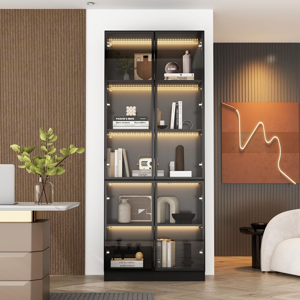 Tall Glass Door LED Lighted Di - Lighting & Home Decor Studio Photos 리뷰 및 가격