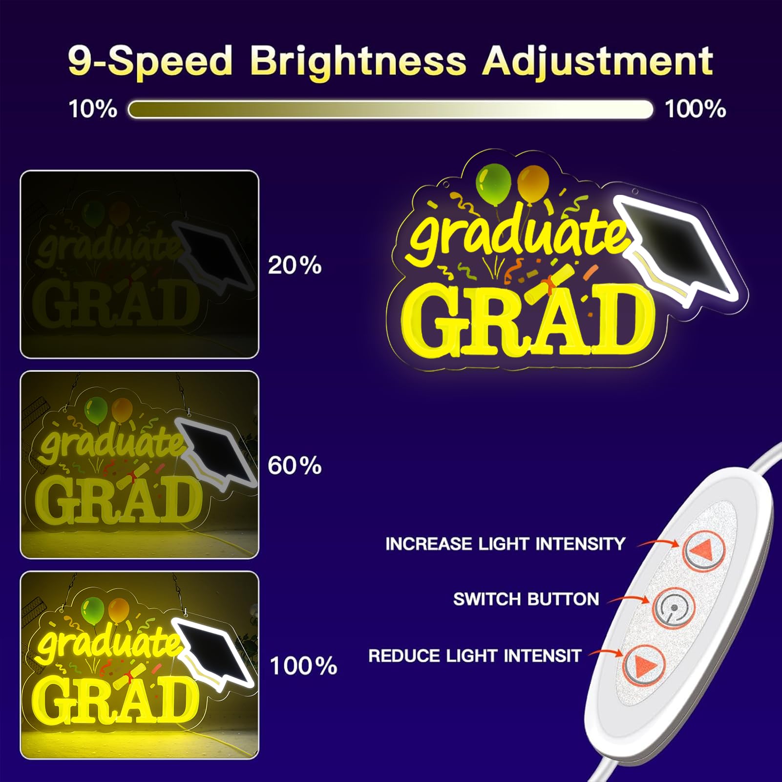 Congrats LED Neon Sign Dimmabl - Lighting Room Decor Photo 리뷰 및 가격