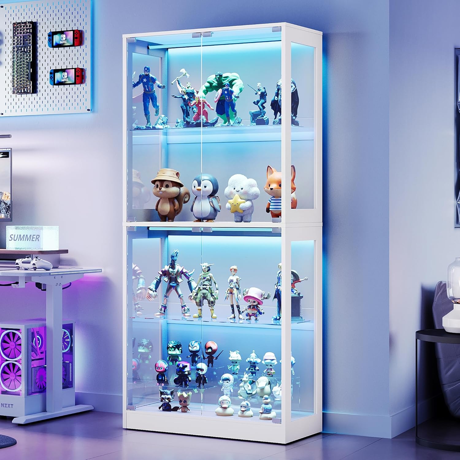 RGB Display Cabinet with Adjus - Lighting & Home Decor Studio Photos 리뷰 및 가격