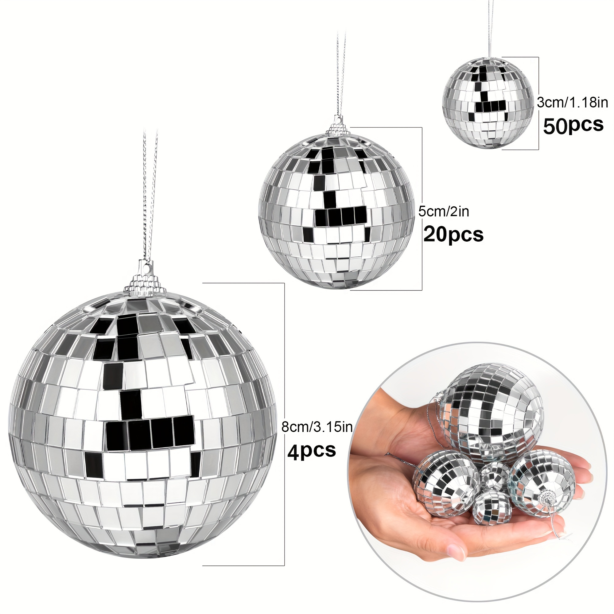 74pcs Disco Ball, Christmas De - Disco Ball Mirror 리뷰 및 가격