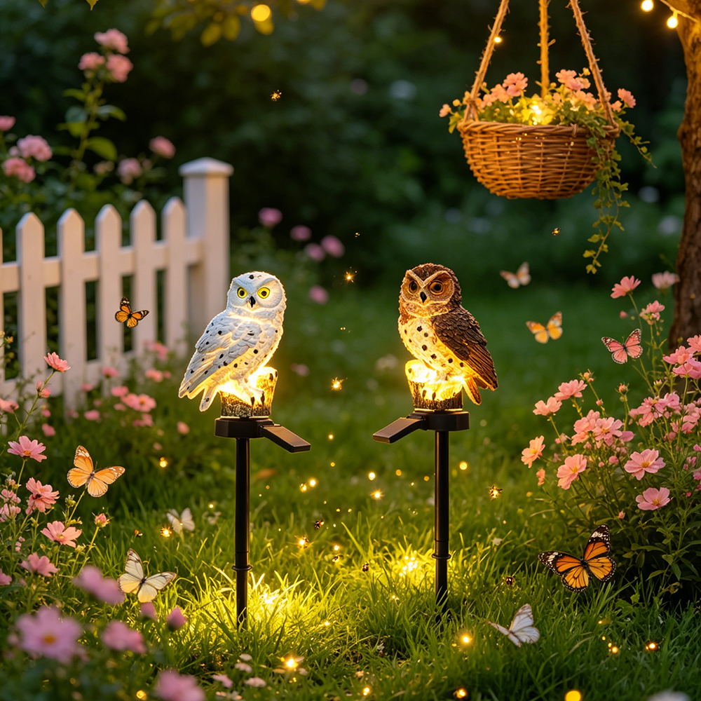 Owl Solar Light, Resin Owl Gro - Lighting Decoration Outdoor 리뷰 및 가격