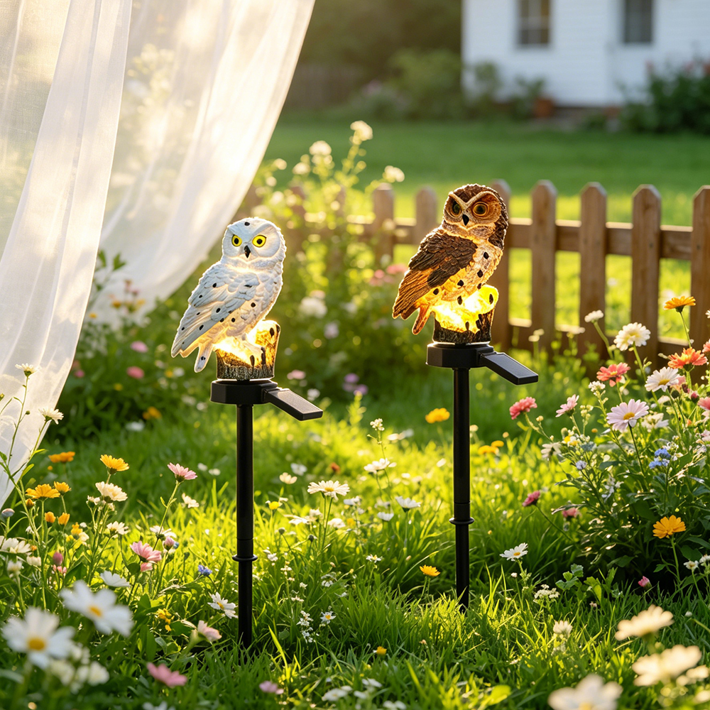 Owl Solar Light, Resin Owl Gro - Lighting Decoration Outdoor 리뷰 및 가격