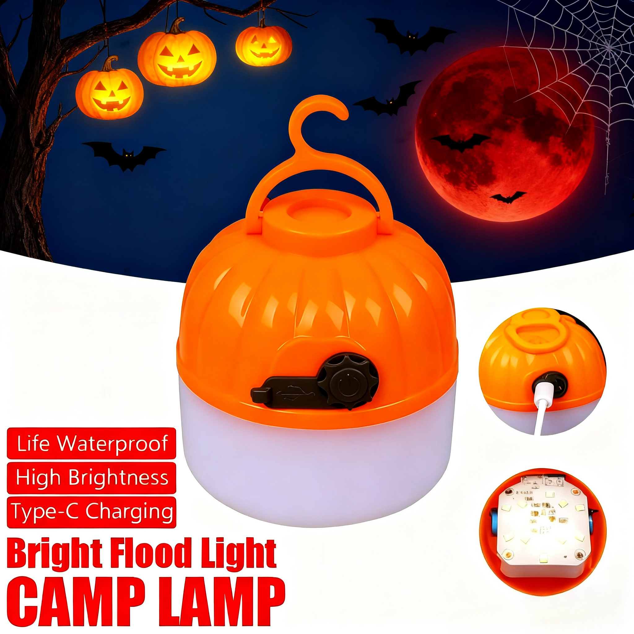 Mini Portable Halloween Pumpki - Lighting Decoration Outdoor 리뷰 및 가격