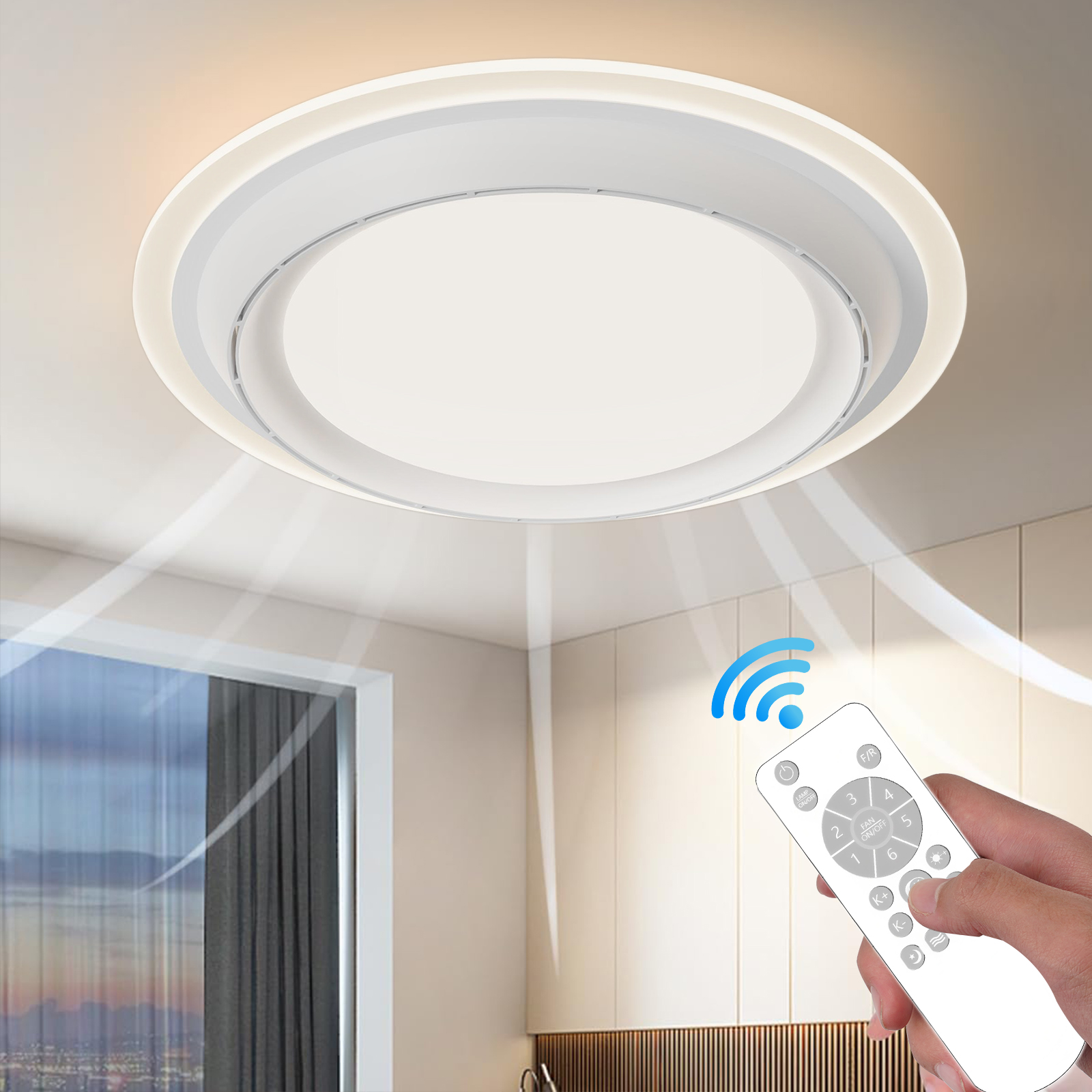 LED Ceiling Fan Lamp Home Ligh - Decor Lighting Ceiling Fans 리뷰 및 가격