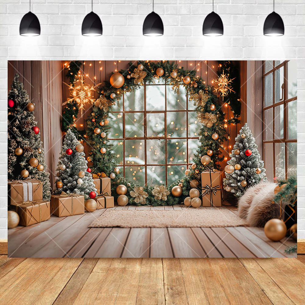 Christmas Interior Arch Window - Lighting Room Decor Photo 리뷰 및 가격