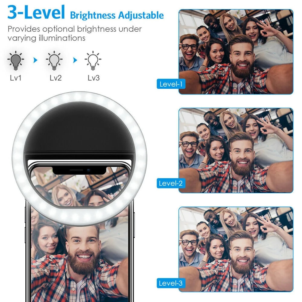 USB Rechargeable LED Selfie Ri - Lighting Gallery 리뷰 및 가격