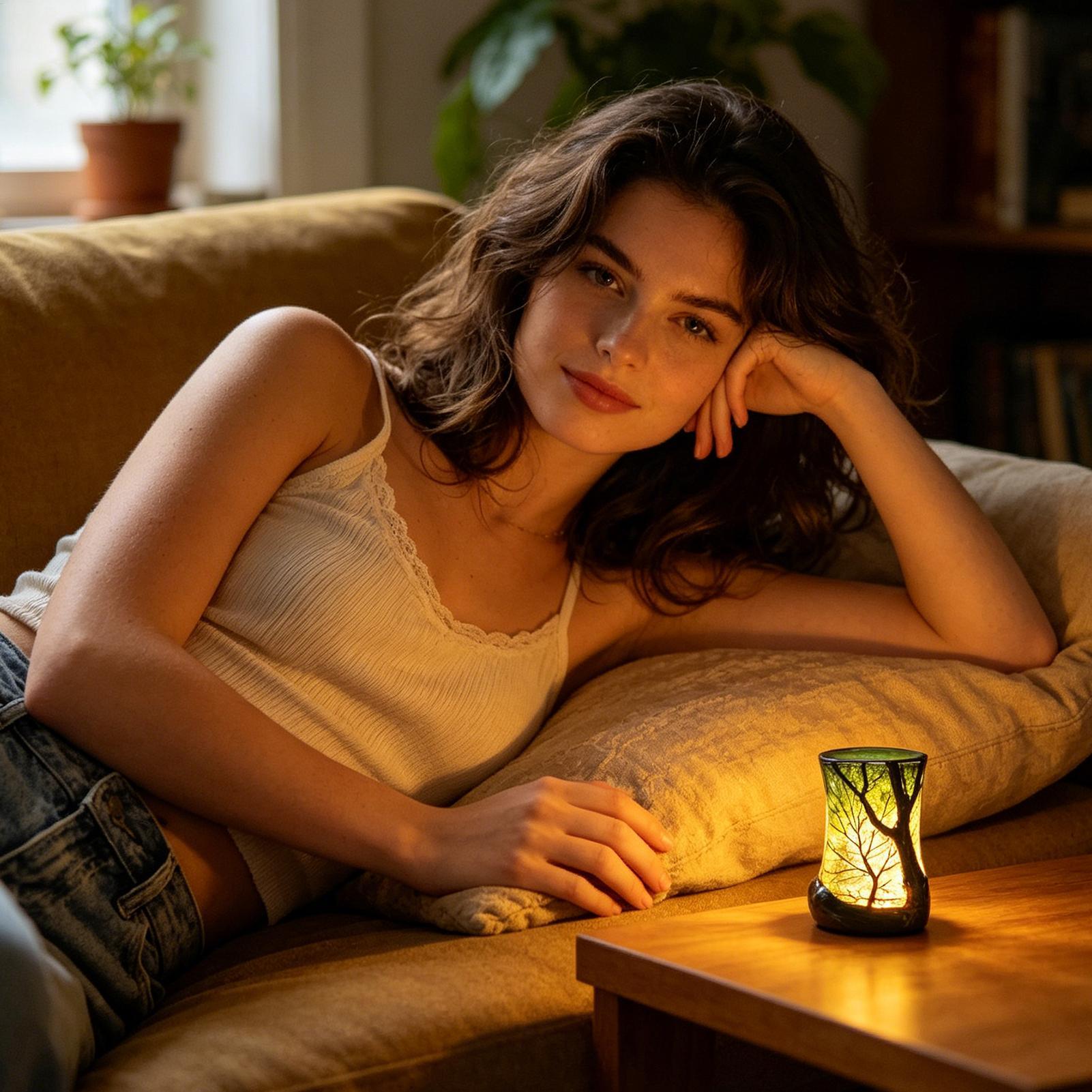 Bedside Table Lamp Forest Nigh - Lighting Decoration In Bedroom 리뷰 및 가격