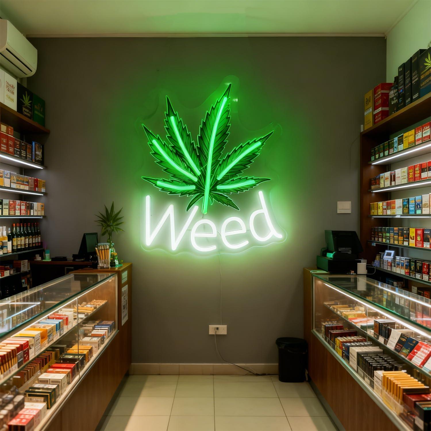 Weed Neon Sign Leaf LED Lights - Garage Lighting Decor 리뷰 및 가격