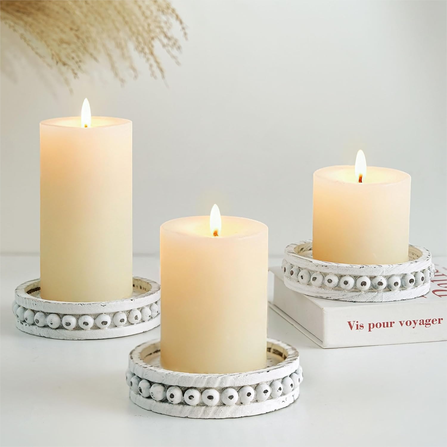 Wooden Candle Holder for Pilla - Candle Holder Set 리뷰 및 가격