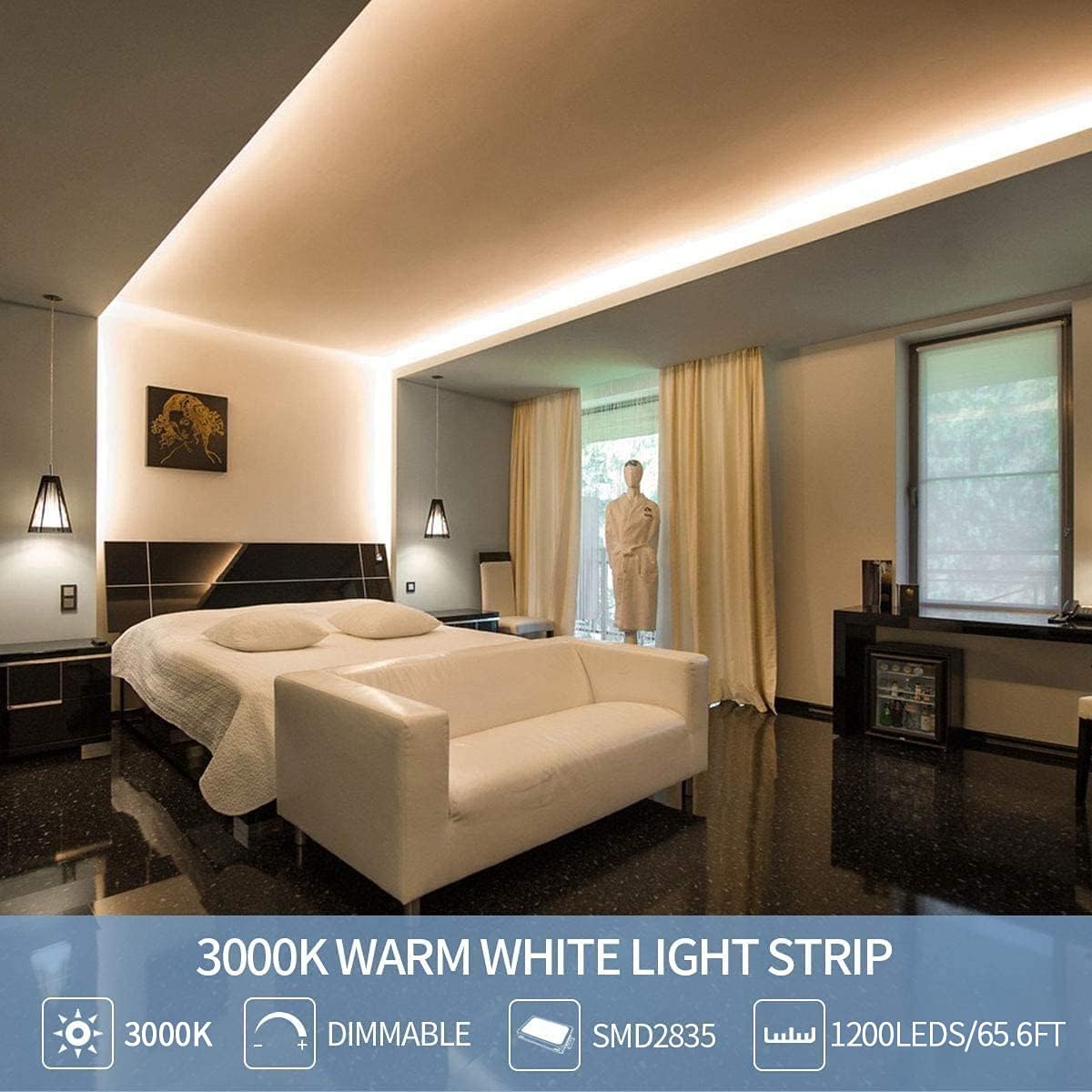 65.6ft Warm White Dimmable LED - Led Lighting Decor 리뷰 및 가격
