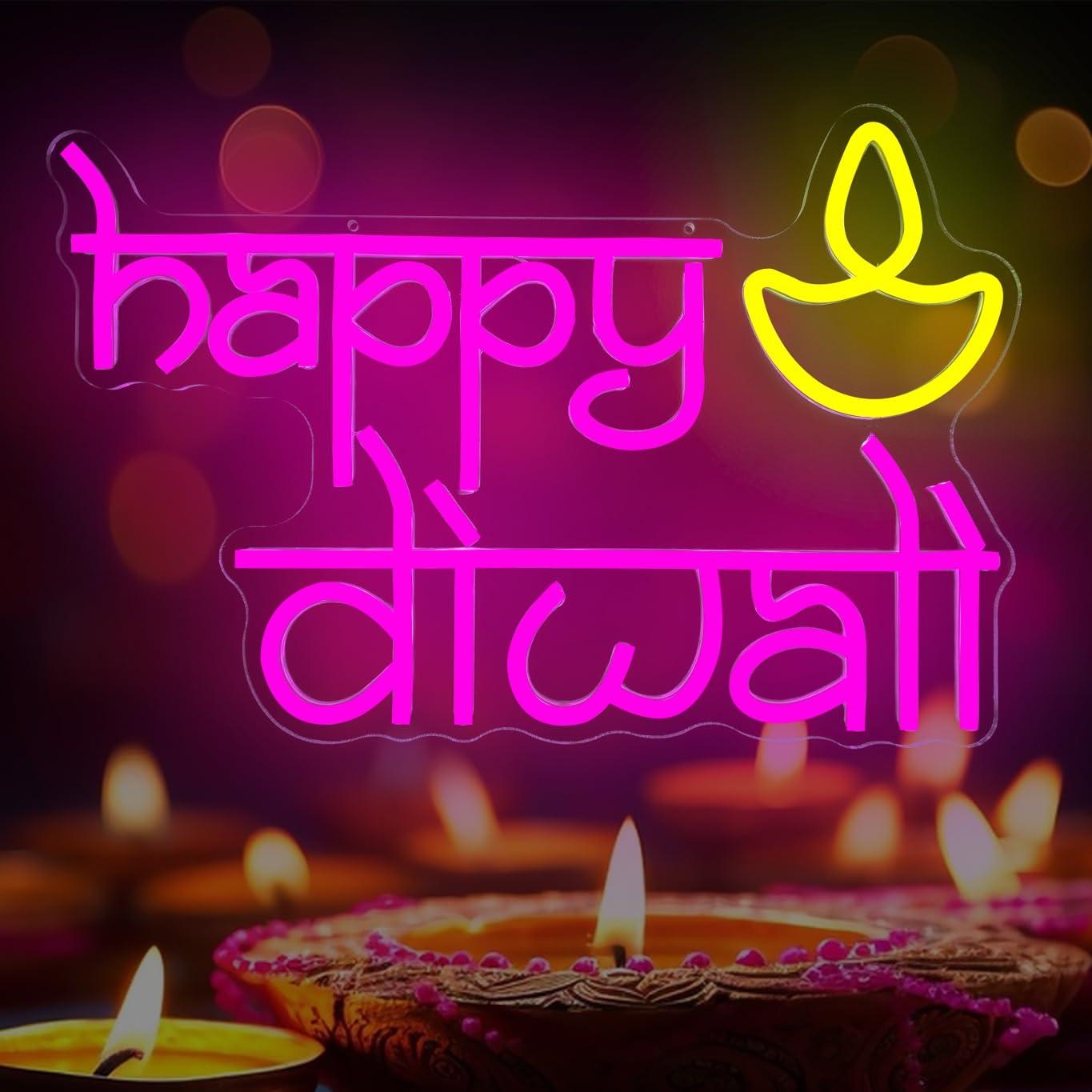 Happy Diwali Neon Sign USB Pow - Lighting Decoration In Bedroom 리뷰 및 가격