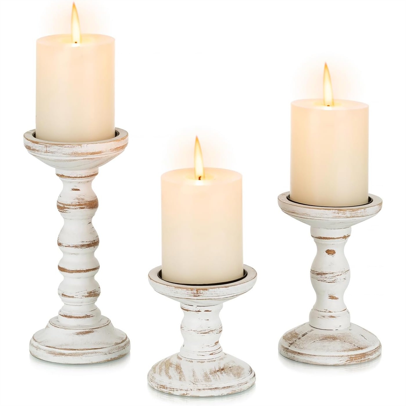 Wood Candle Holders for Pillar - Candle Holder Set 리뷰 및 가격