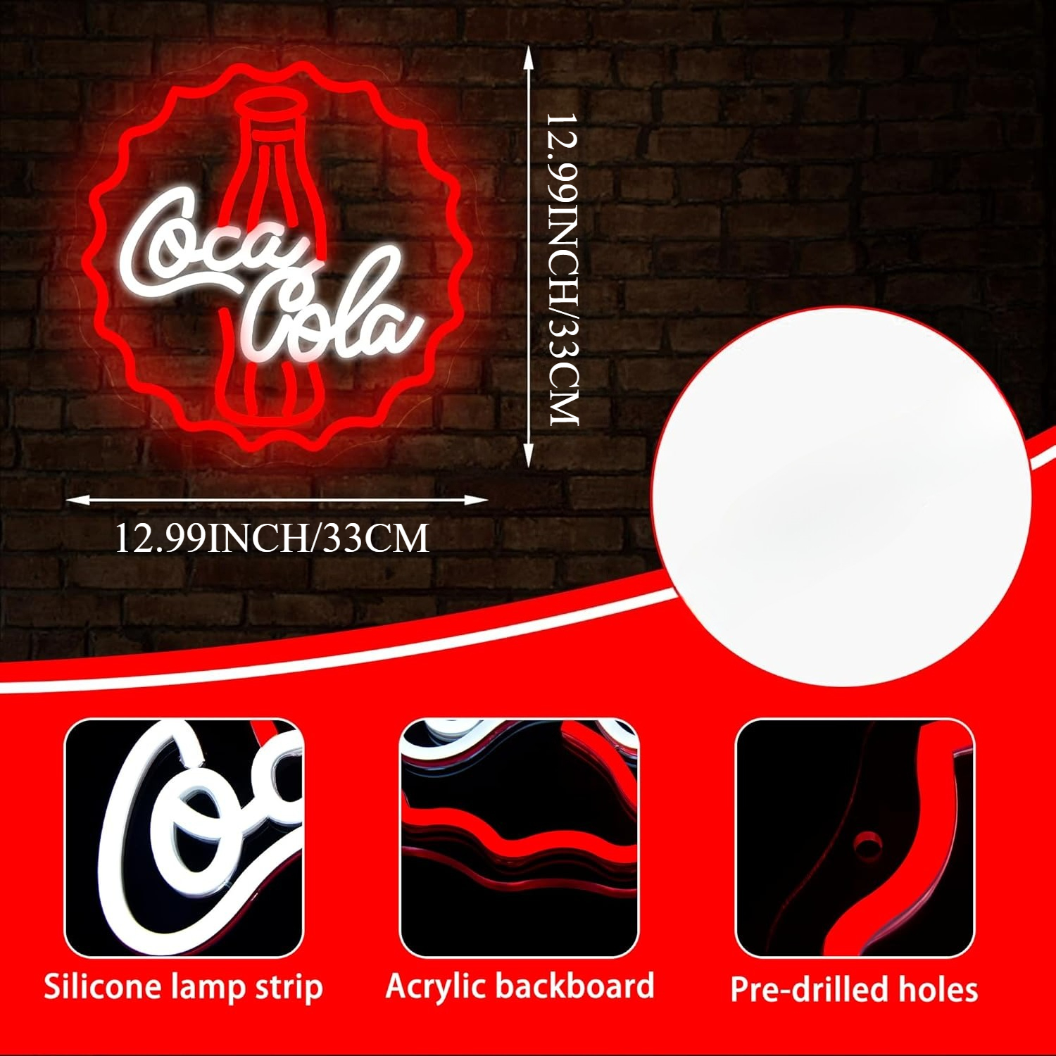 Cola Neon Sign Art Wall Light  - Lighting Decoration In Bedroom 리뷰 및 가격