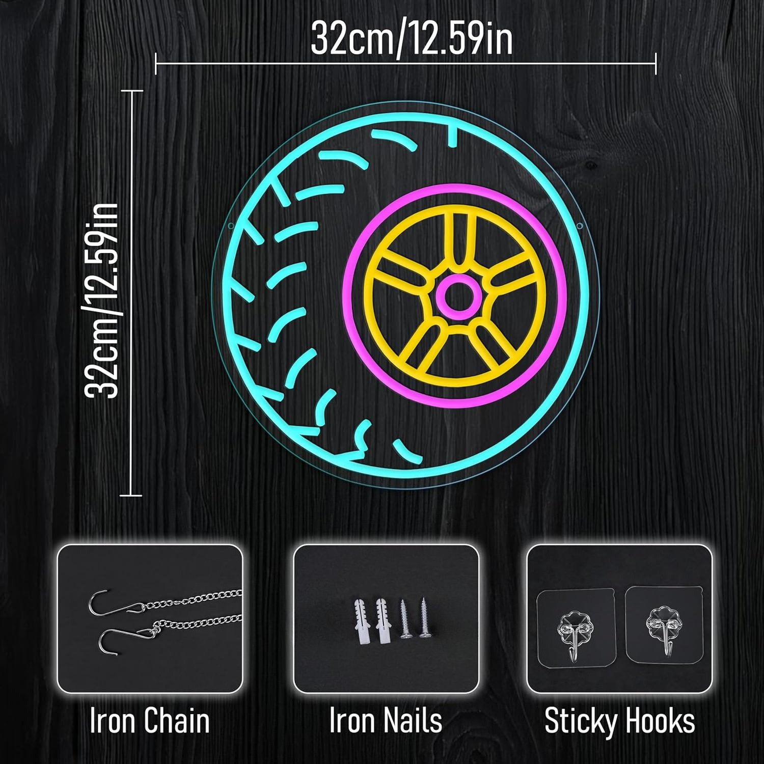 Automobile Tire Neon Sign Busi - Garage Lighting Decor 리뷰 및 가격