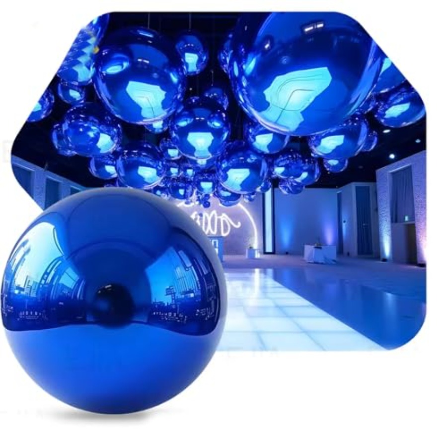 Blue disco mirror ball, PVC do - Disco Ball Mirror 리뷰 및 가격