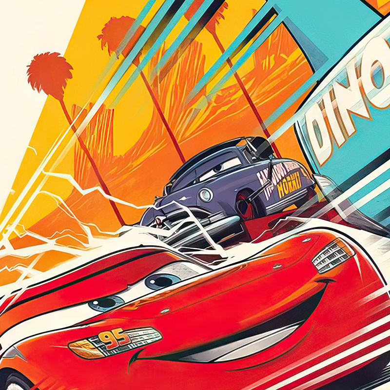 Cars Cartoon Movie Art Prints  - Lighting Mcqueen Decor 리뷰 및 가격