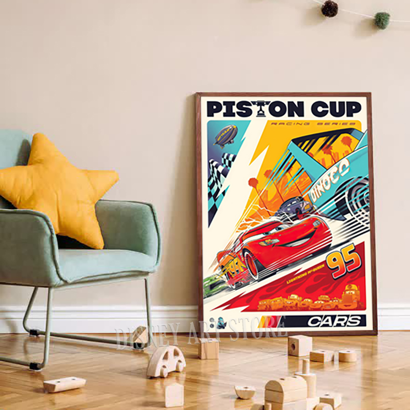 Cars Cartoon Movie Art Prints  - Lighting Mcqueen Decor 리뷰 및 가격