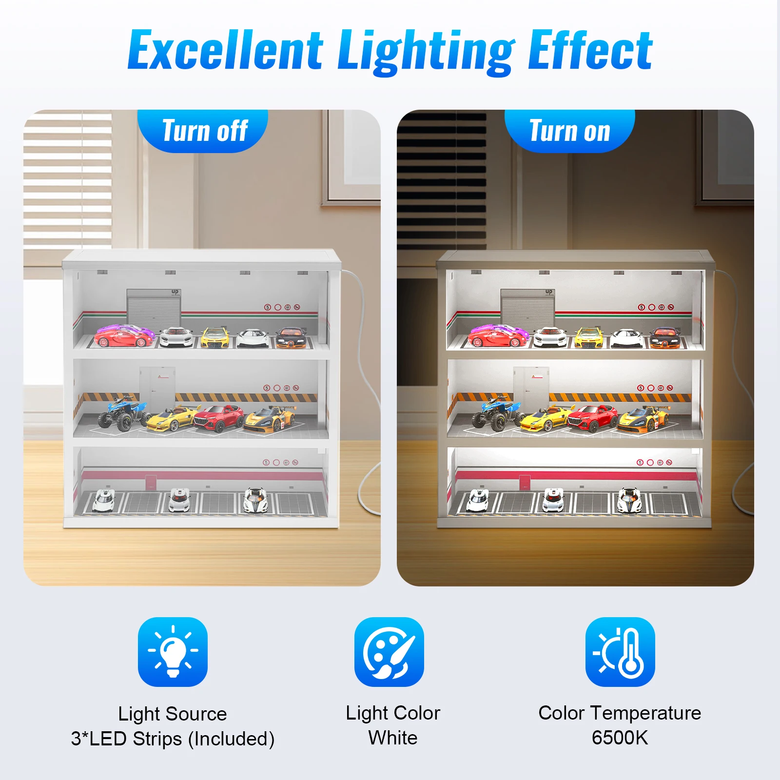 3-Layer Model Car Display Case - Lighting & Home Decor Studio Photos 리뷰 및 가격