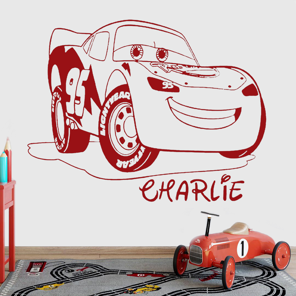 Personalised Name Wall Decals  - Lighting Mcqueen Decor 리뷰 및 가격