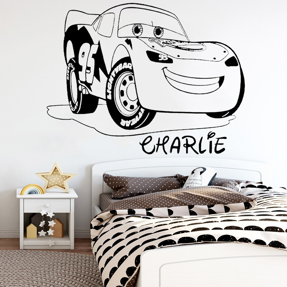 Personalised Name Wall Decals  - Lighting Mcqueen Decor 리뷰 및 가격