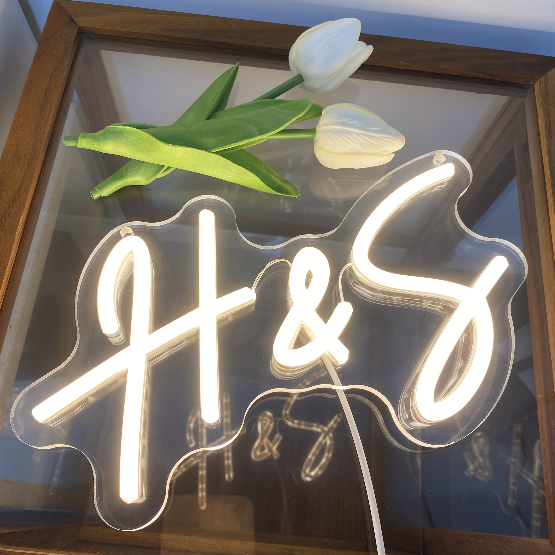Custom Neon Sign with 2 Initia - Neon Sign Custom Led 리뷰 및 가격