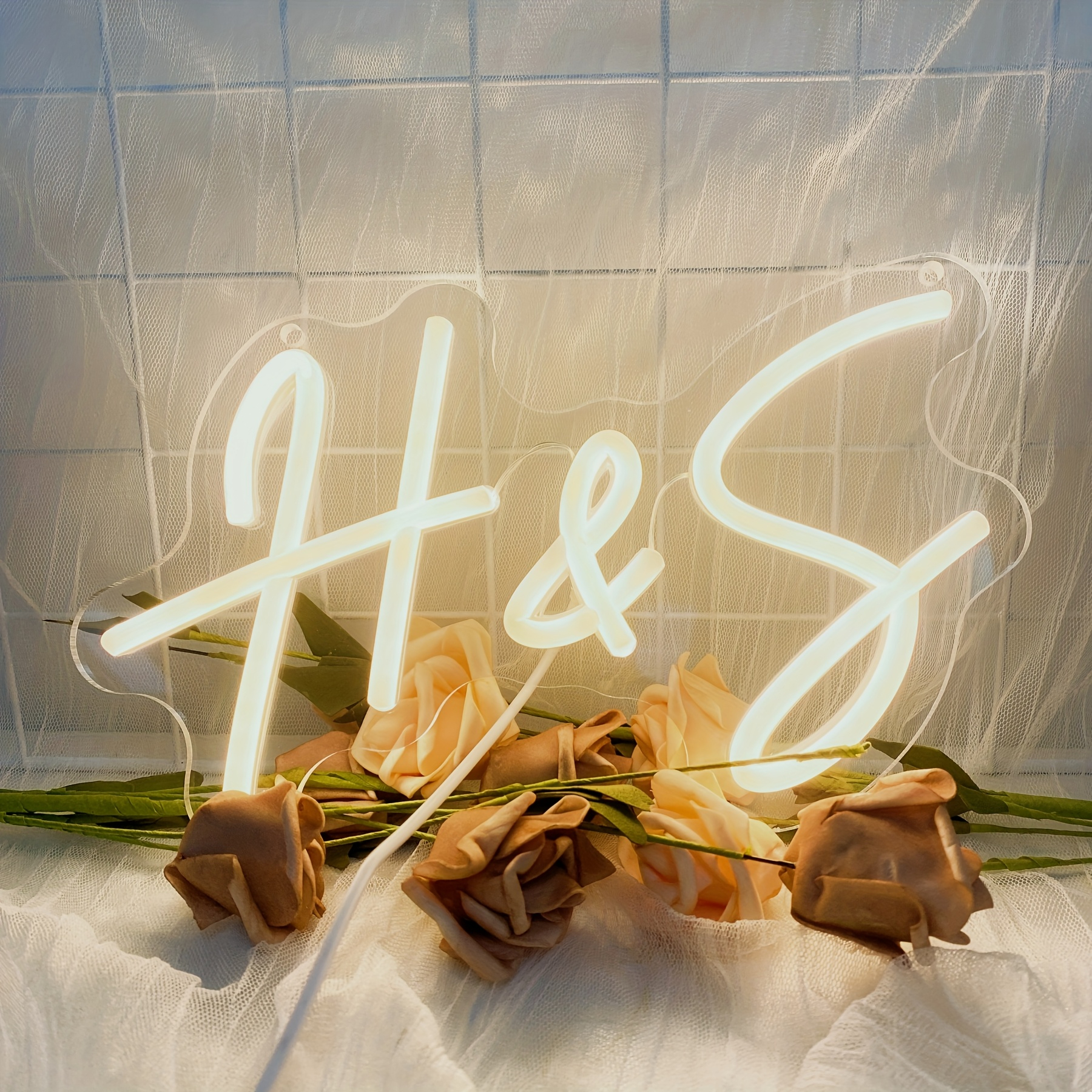Custom Neon Sign with 2 Initia - Neon Sign Custom Led 리뷰 및 가격