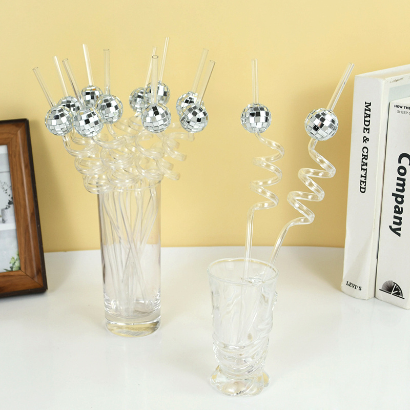 6pcs Mirror Disco Ball Straws  - Disco Ball Mirror 리뷰 및 가격