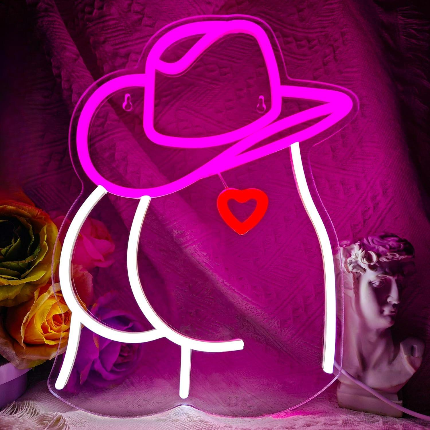 Cowgirl Neon Sign Dimmable LED - Lighting Decoration For Wedding 리뷰 및 가격