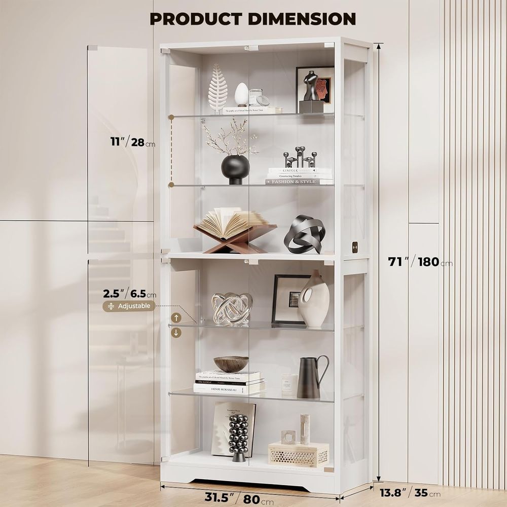 71 6-Tier Glass Door Display C - Lighting & Home Decor Studio Photos 리뷰 및 가격