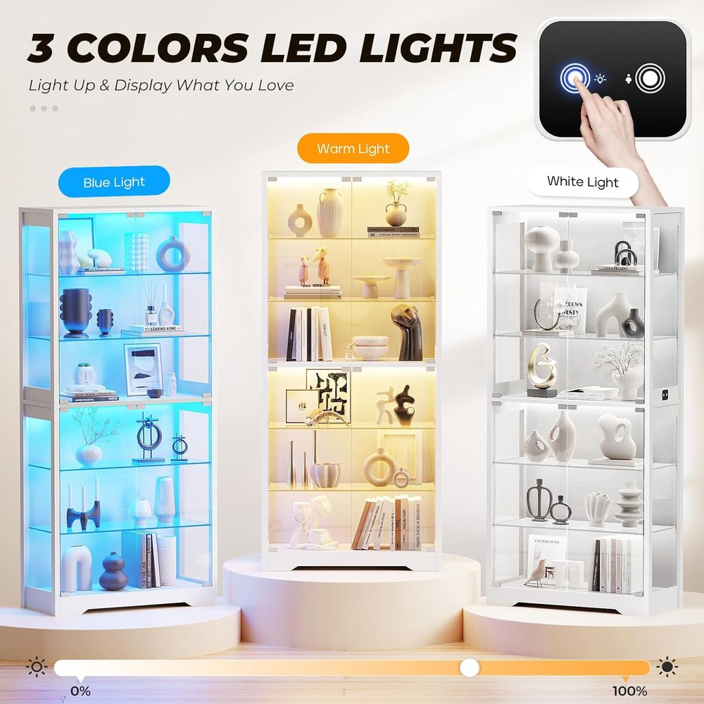 71 6-Tier Glass Door Display C - Lighting & Home Decor Studio Photos 리뷰 및 가격